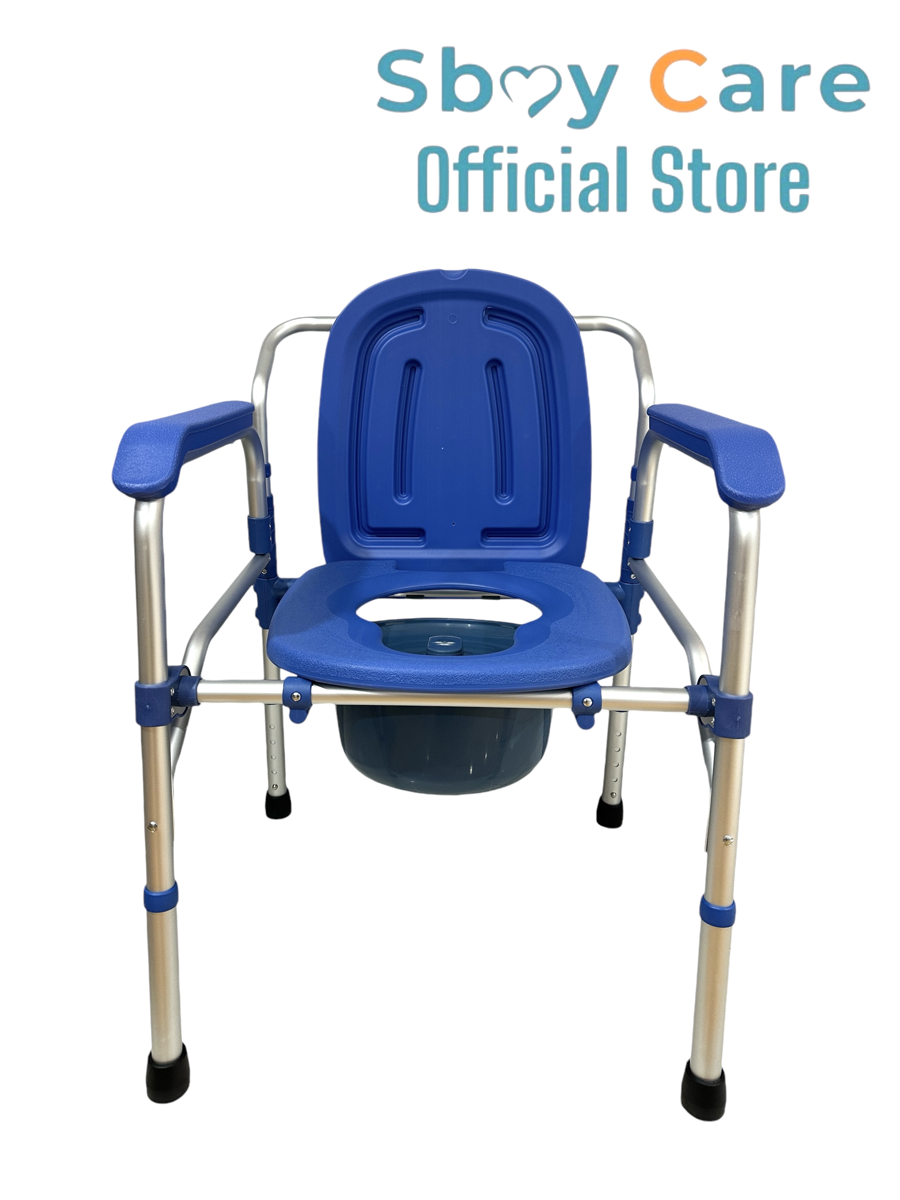 Sbay Care เก้าอี้นั่งถ่ายอลูมิเนียมสีฟ้า KDB895B