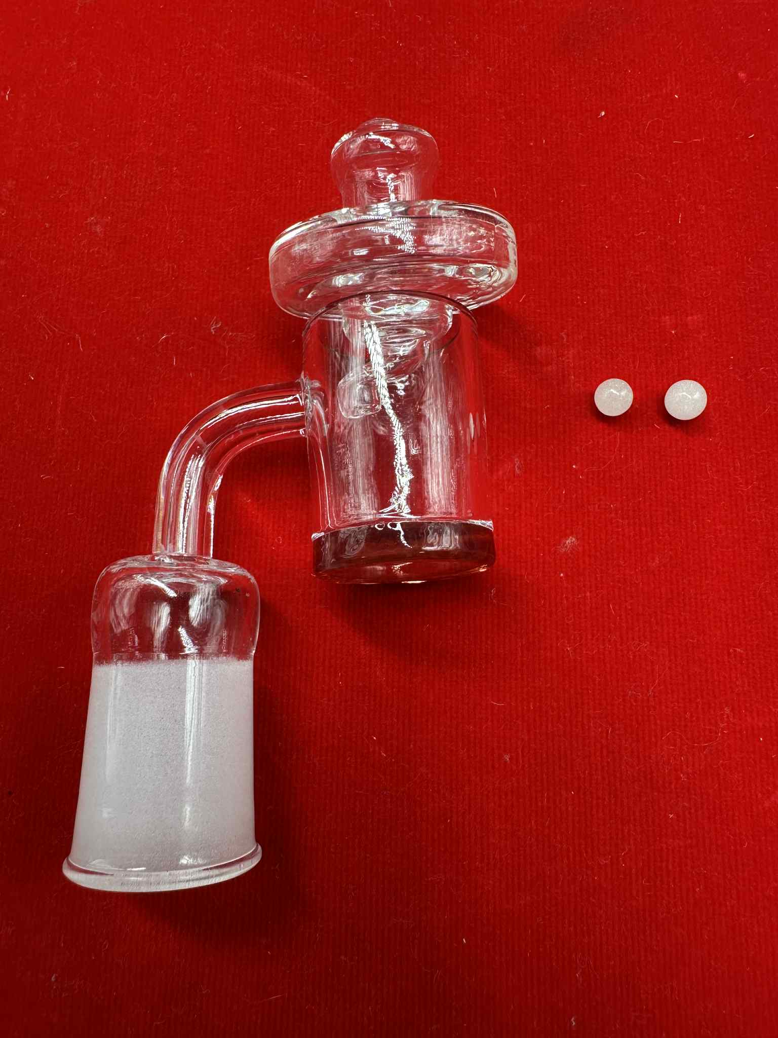 Adaptor Cup Dab+Cab+Double Marbles Glass Dab Cup (Female14.5mm.)(11)