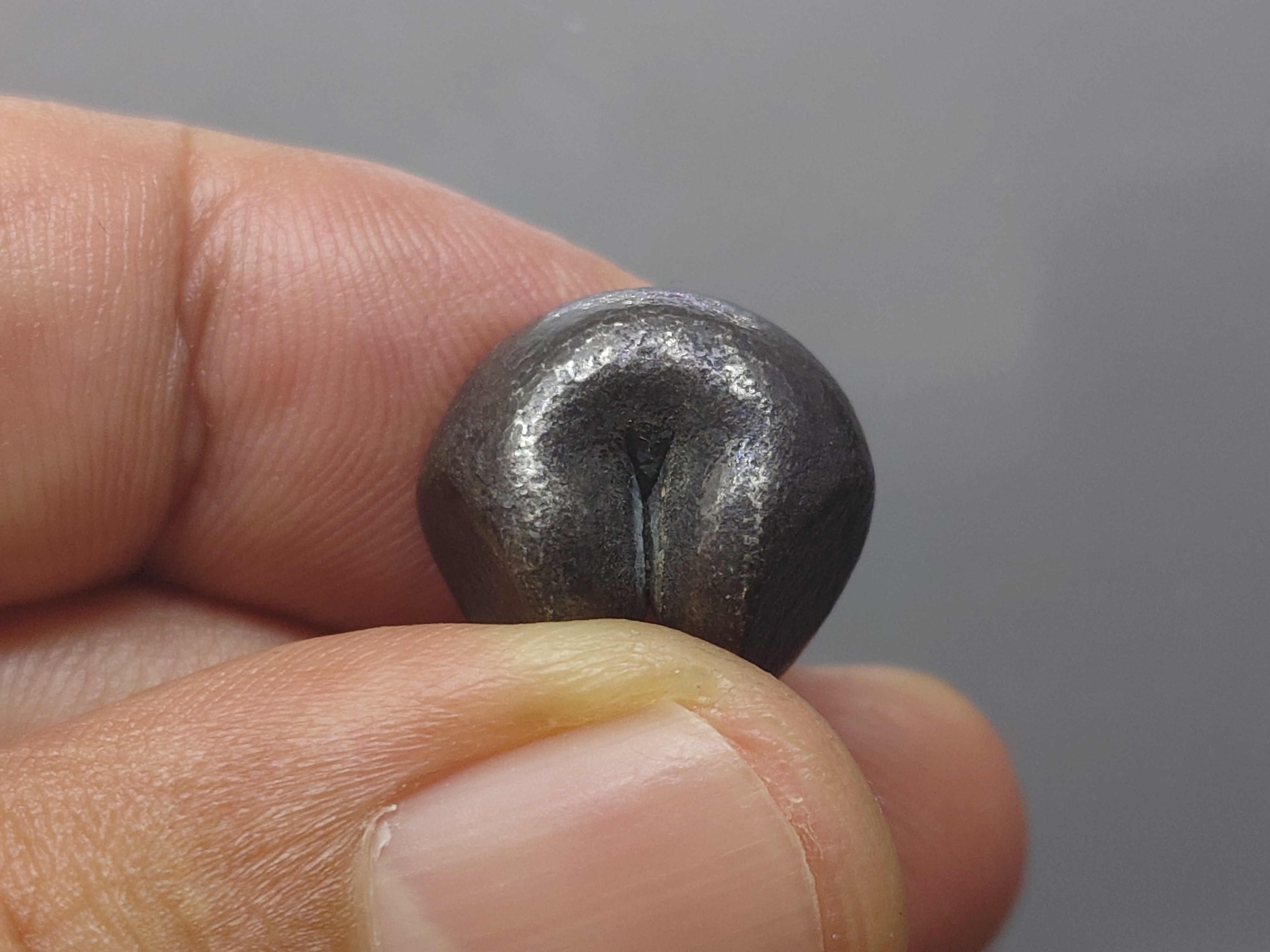 พดด้วง ขนาด 1 บาท ตราพระซ่อมดอกไม้-จักร สมัยอยุธยา พุทธศตวรรษที่ 19 - 24 ตรานิยม หายาก สภาพสวย