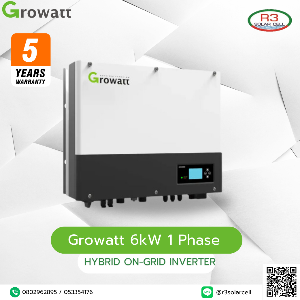 Growatt 6kW 1 Phase Hybrid On-Grid Inverter