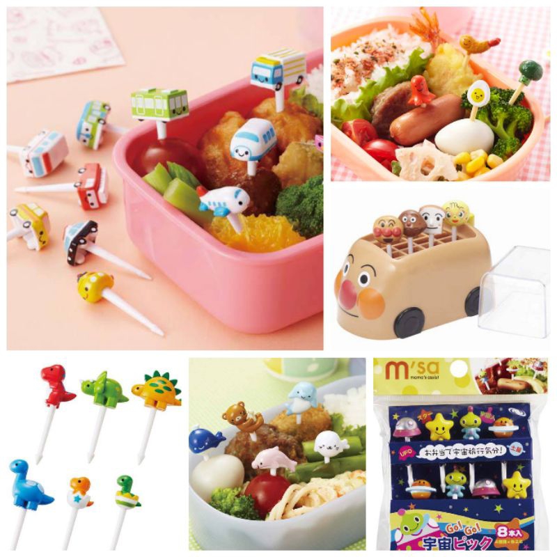 ไม้จิ้มอาหาร ส้อมจิ้มอาหาร ไม้จิ้มขนม ตกแต่งเบนโตะ จากญี่ปุ่น - Bento goods (Pick)
