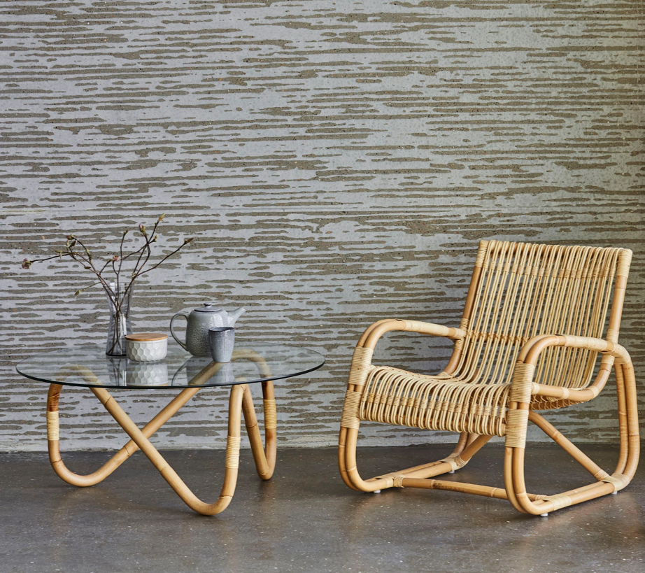 Roydi Garden Outdoor Patio Furniture Modern Wave Round Glass Outdoor Coffee Table