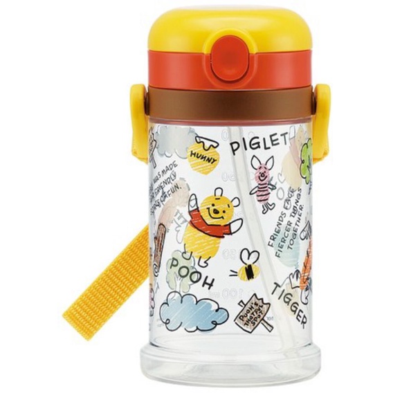 NEW เพิ่มลายปี 2024 SKATER straw mug แก้วหัดดื่มแบบ 2 in 1 มีสายสะพาย+มือจับ ขนาด 370ml.