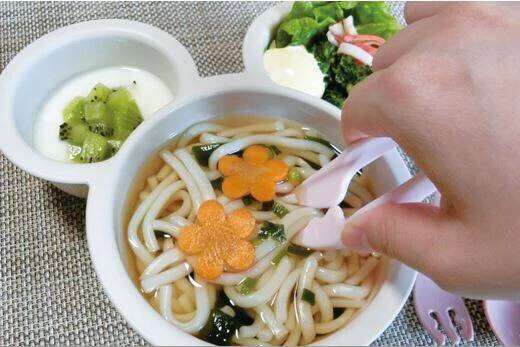 Disney first udon set ชุดชามเด็กก้นลึก 3 หลุม ลาย Mickey & Minnie - Nishiki