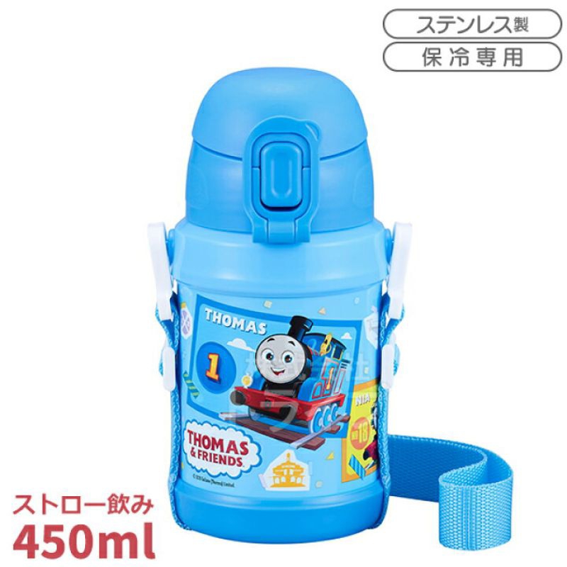 OSK - กระติกน้ำเก็บความเย็น Thomas the Tank Engine Stainless Steel Water Bottle with Straw ขนาด 450ml.