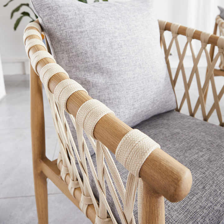 courtyard garden patio plastic wood Nordic extendable table outdoor leisure dining