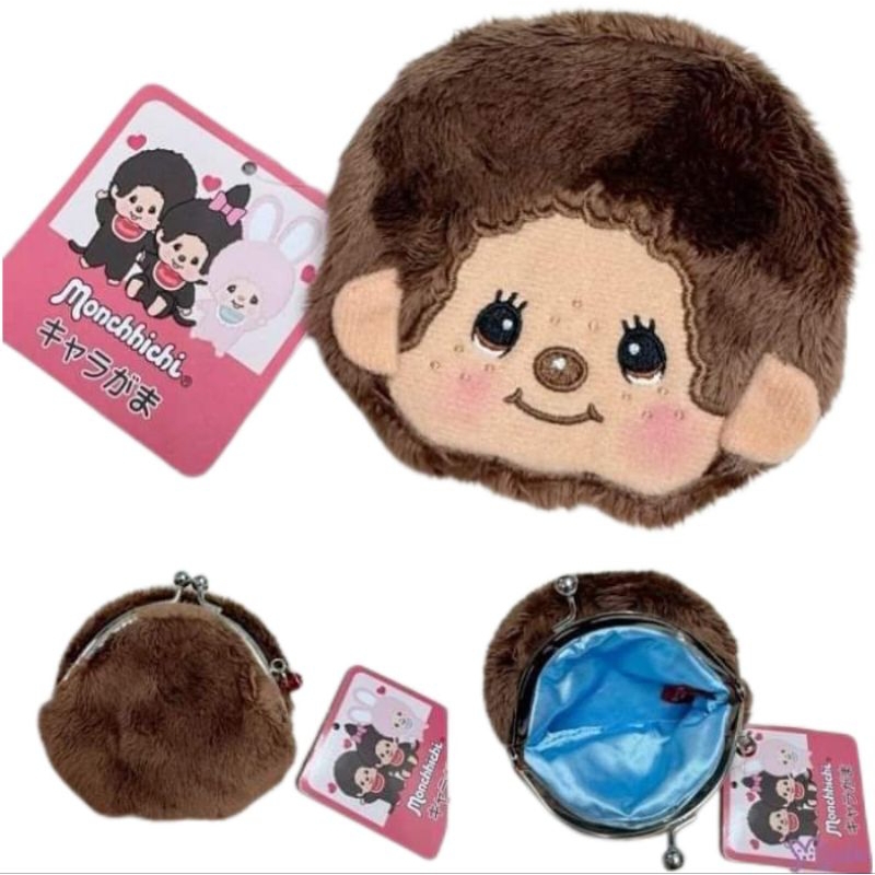 กระเป๋าใส่เหรียญ Monchichi coin purse กระเป๋าป๊อกแป๊ก จากญี่ปุ่น