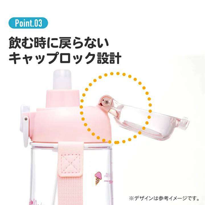 รุ่นใหม่ 2025 Skater ขวดน้ำหลอดดูดแบบใส One Push Straw Bottle ขนาด 630 ml.