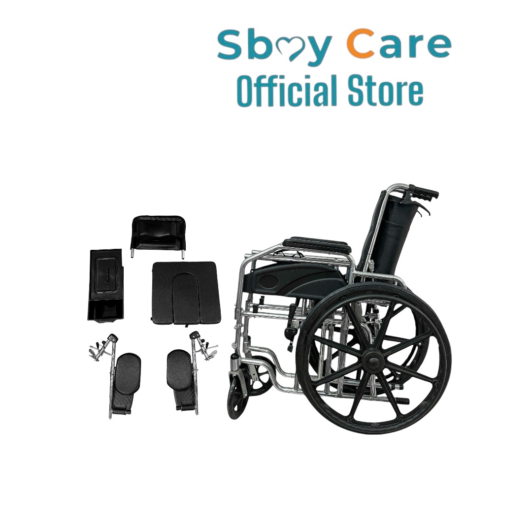 Say Care รถเข็นปรับนอนเบาะหนัง นั่งถ่าย ALK608LBGC