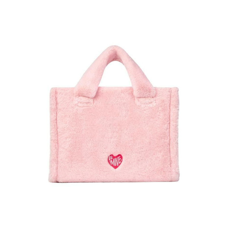 STARBUCKS KOREA Valentine's Day Collection_Bemine pink fur tote bag กระเป๋าStarbucks