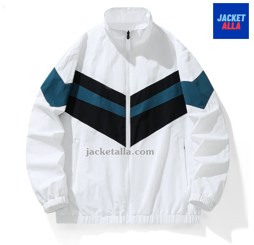 แจ็คเก็ตใหม่ Unisex หญิงชาย ฤดูใบไม้ผลิและฤดูใบไม้ร่วง เสื้อกันลมกีฬาลำลองคอปก เทรนด์สไตล์เกาหลี