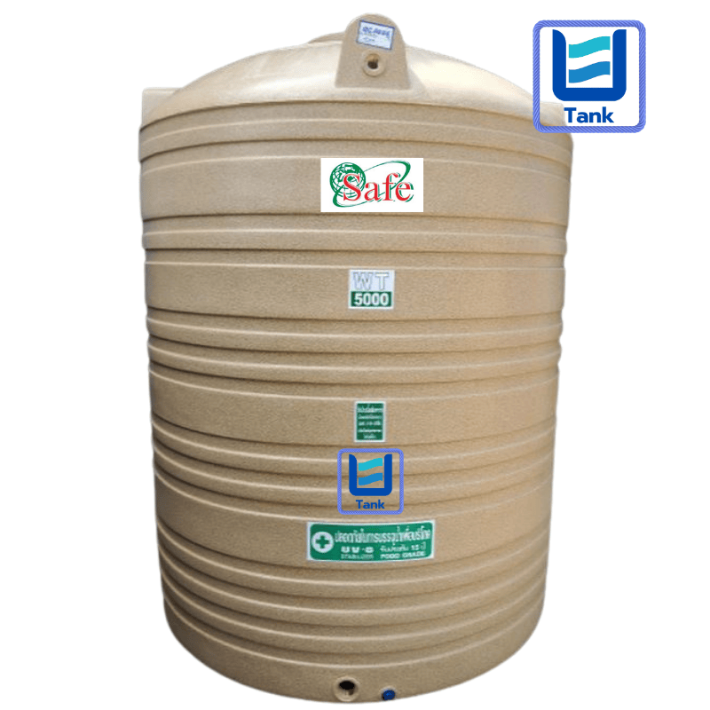 SAFE ถังเก็บน้ำ PE 5000 ลิตร ลายแกรนิต รุ่น WTG5000 มี 4 สี : ทราย / เขียว / เทา / แดง