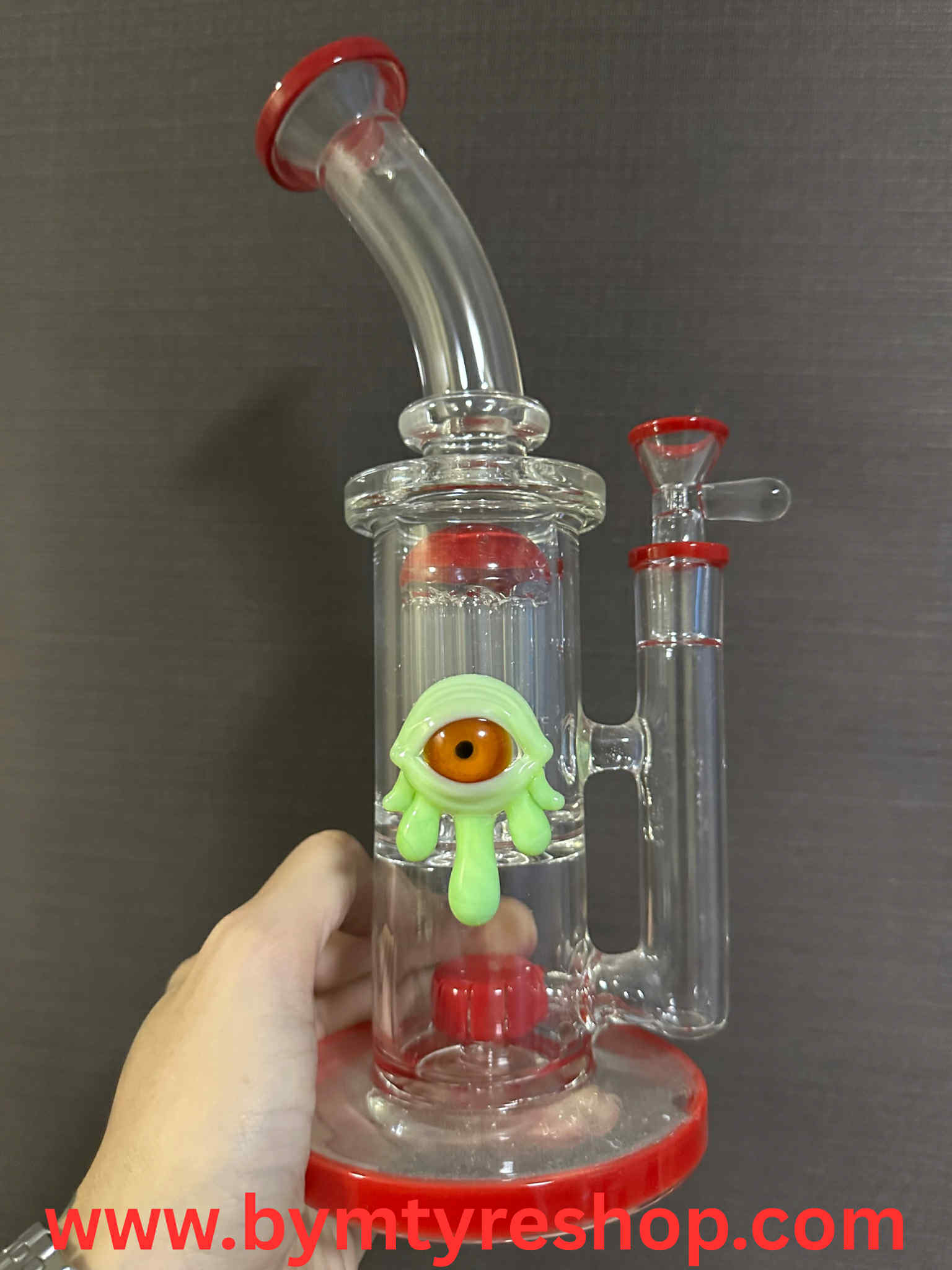 Horus Eyes Glass Red Yellow Orange Green 28(cm.)