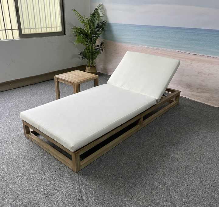 Garden New Swimming Modern Hotel Bed outdoor Wood Pool furniture beach Folding lounge chaise chair