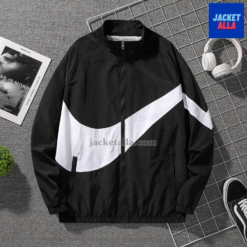 แจ็คเก็ตใหม่ Unisex หญิงชาย ฤดูใบไม้ผลิและฤดูใบไม้ร่วง เสื้อกันลมกีฬาลำลองคอปก Windbreaker วิ่งสบายๆ Nice