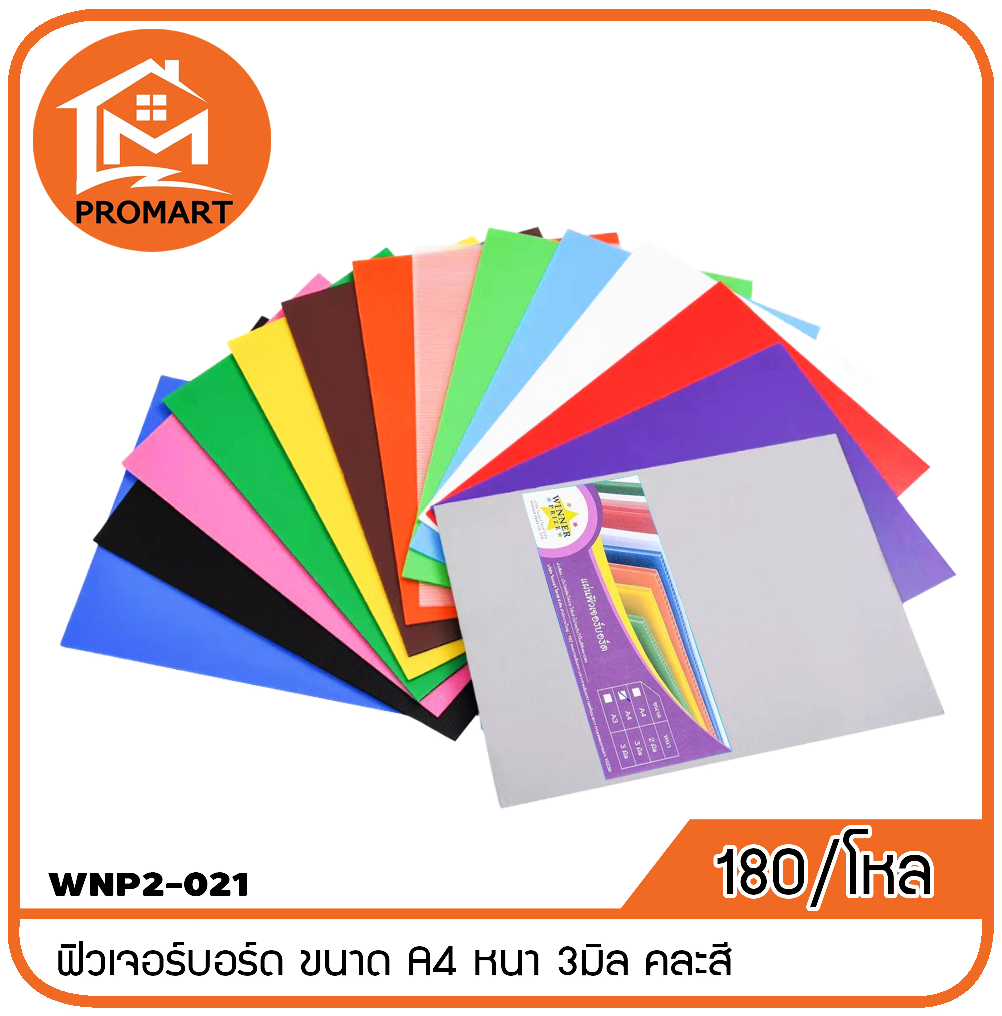 WNP2-021 ฟิวเจอร์บอร์ด ขนาด A4 หนา 3มิล คละสี