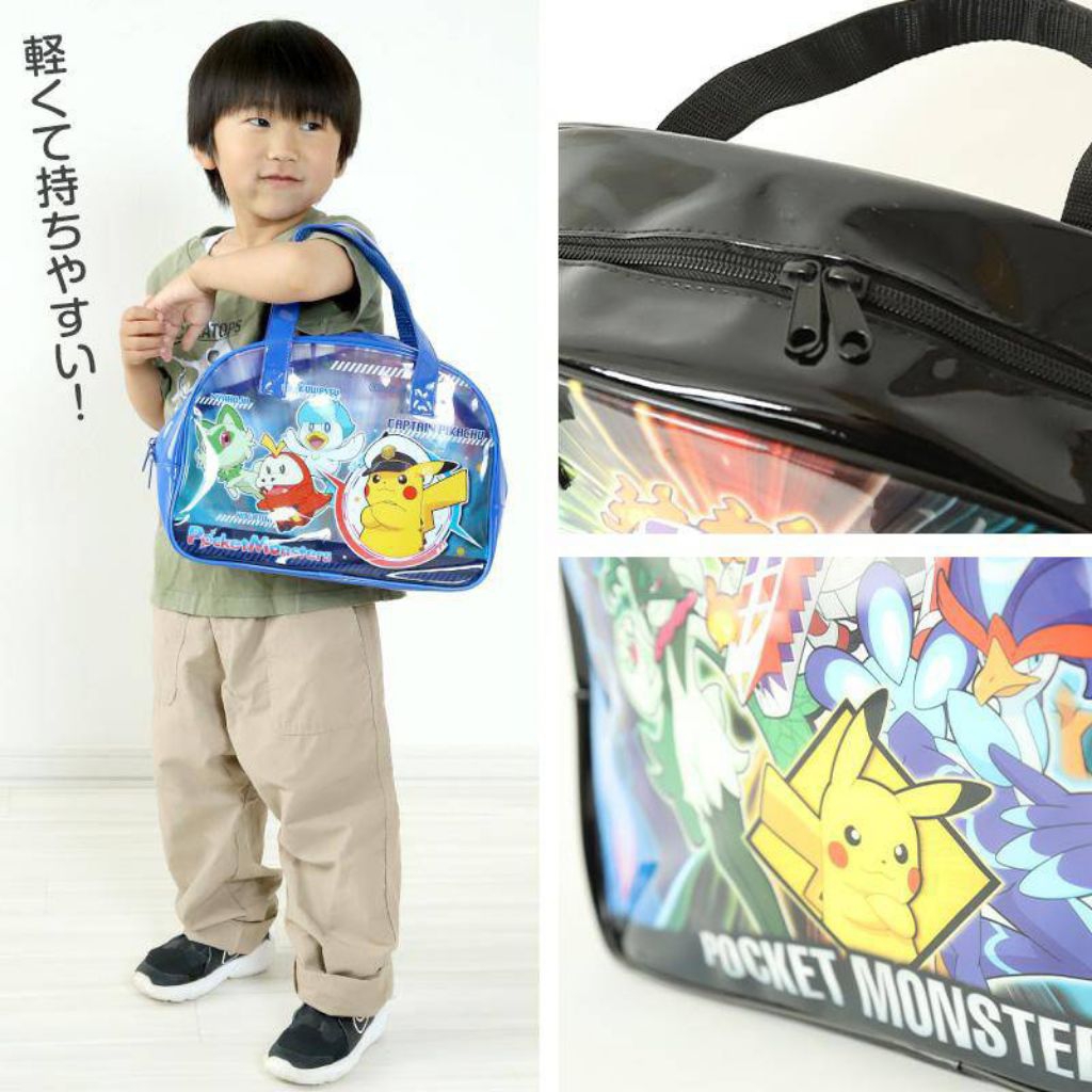 กระเป๋ากันน้ำ PVC กระเป๋าพลาสติกใส่ผ้าเปียกลายการ์ตูน Character Clear Boston Bag / Beach Bag จากญี่ปุ่น