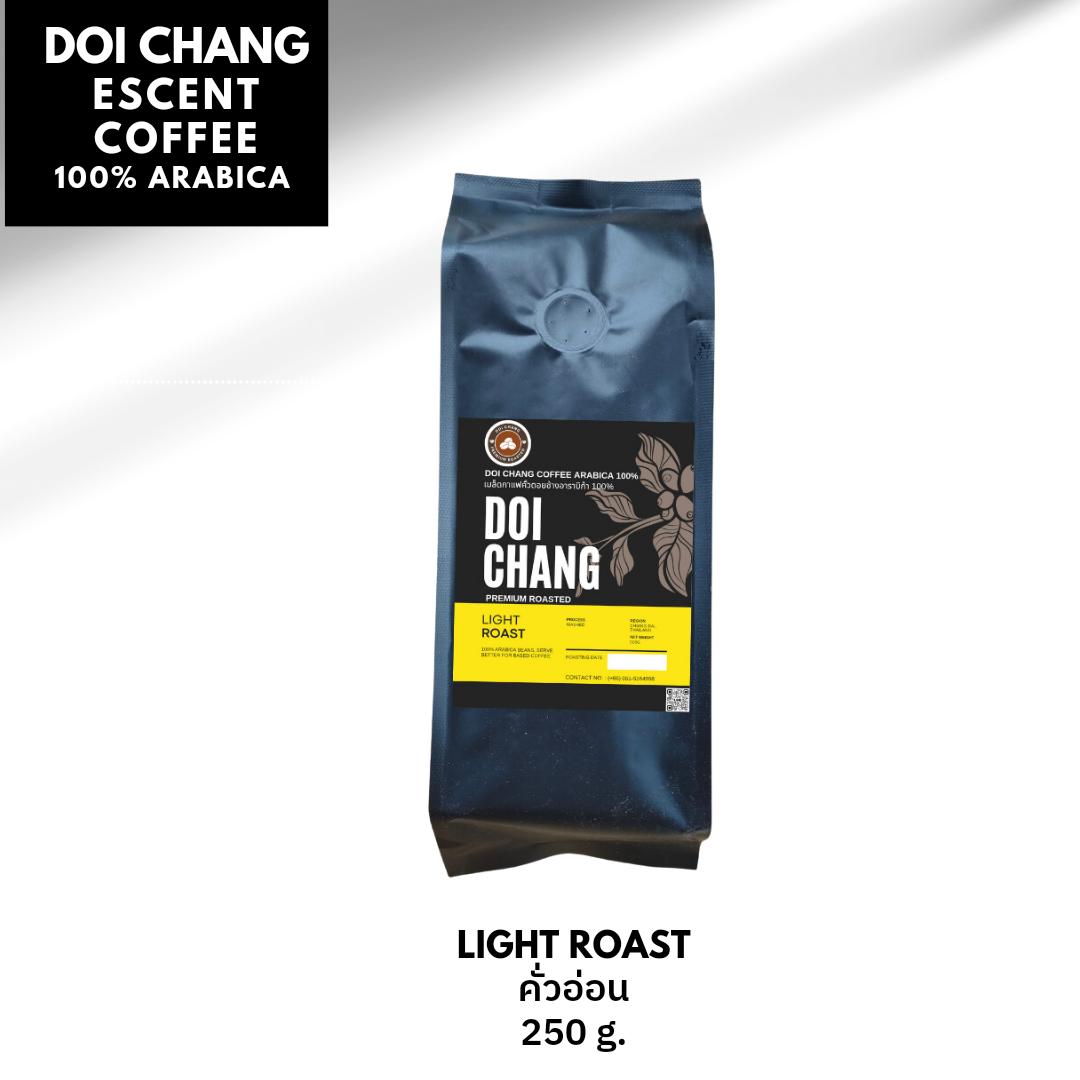 เมล็ดกาแฟอาราบิก้าดอยช้าง คั่วอ่อน ขนาด 250 กรัม (Doi Chang Arabica Light Roast 250 g.)