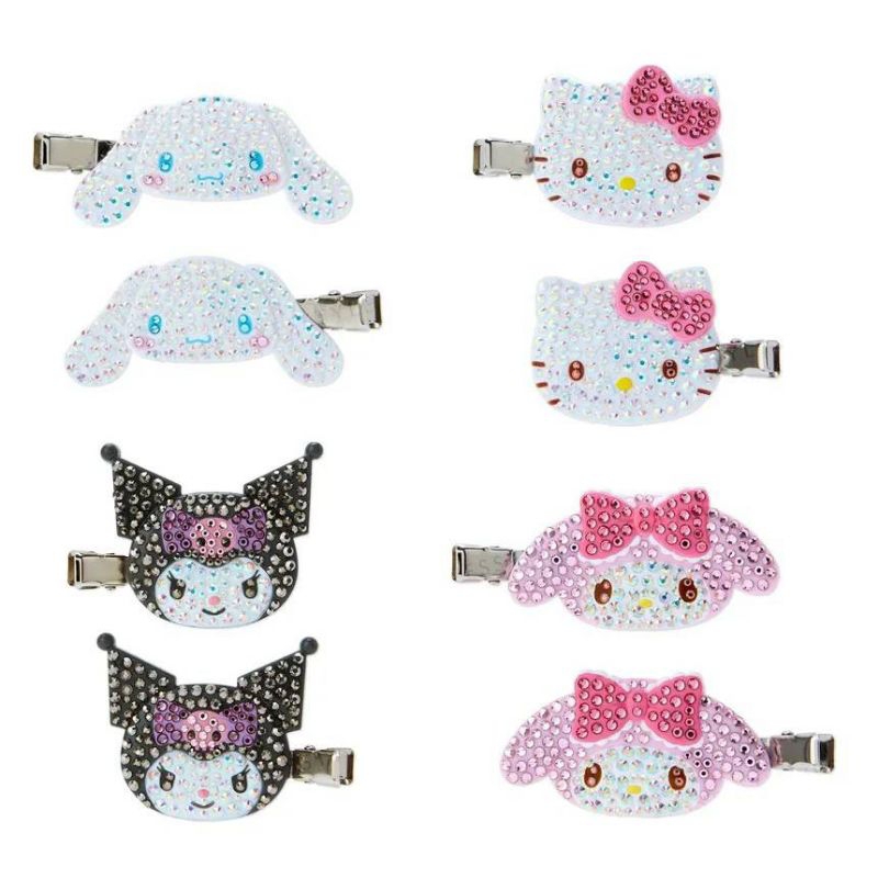 กิ๊บติดผม Sanrio แบบเพชรลาย Kitty, My Melody - Sanrio Bangs clip (Jewel Deco)