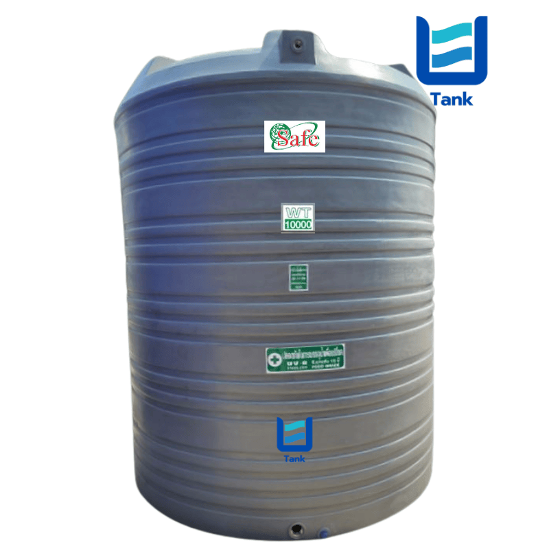SAFE ถังเก็บน้ำ PE 10000 ลิตร สีเรียบมาตรฐาน รุ่น WT10000 มี 4 สี : ครีม,ขาว,น้ำเงิน,เทา