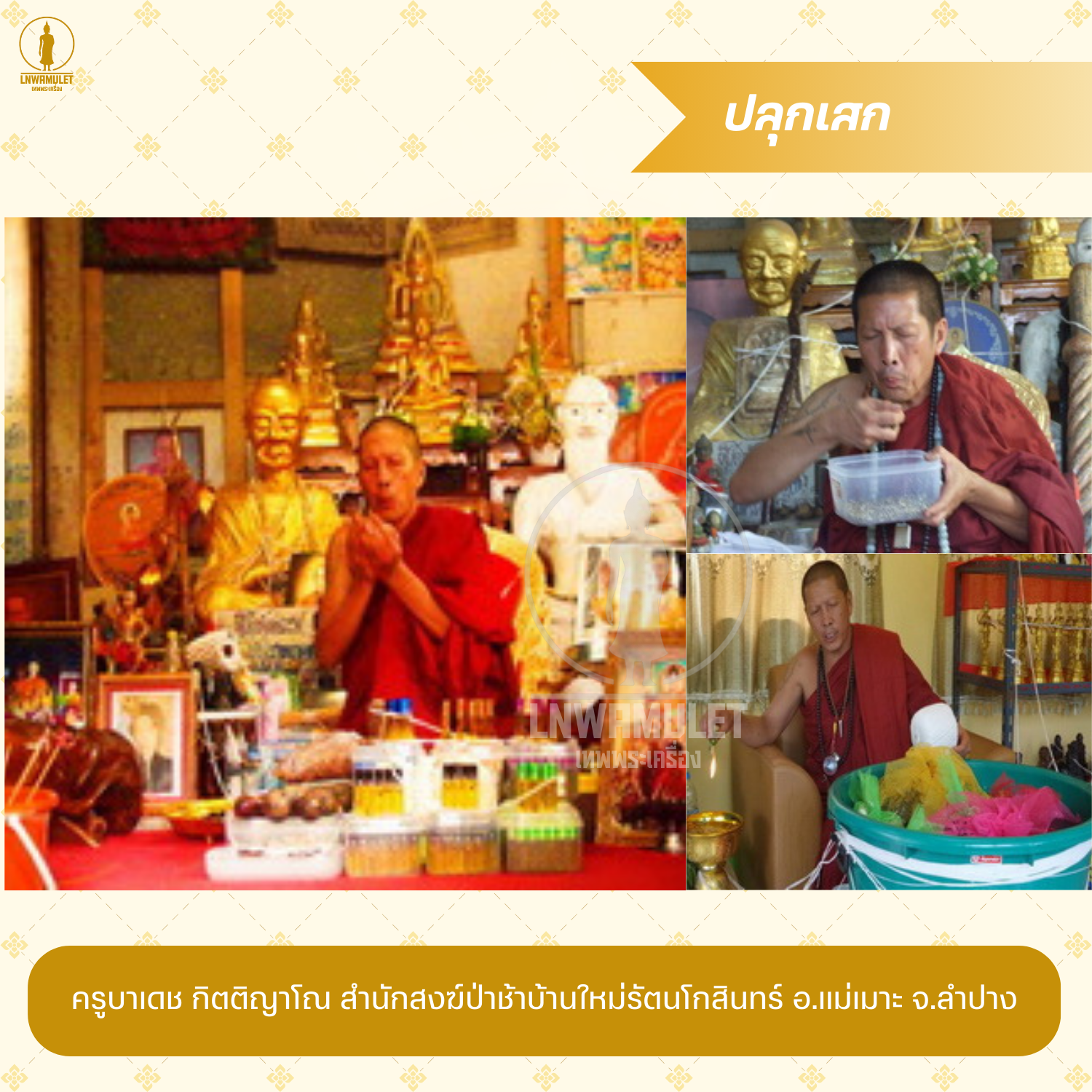 น้ำมันเสน่ห์ว่านดอกทองโยนี (หัวลูกกลิ้ง) รุ่น เสน่ห์ตรึงใจ