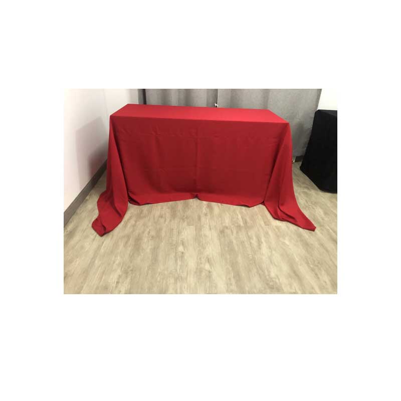 ผ้าคลุมโต๊ะแบบปล่อยชาย ขนาด 1.2 เมตร ไม่สกรีนโลโก้ - สีแดง