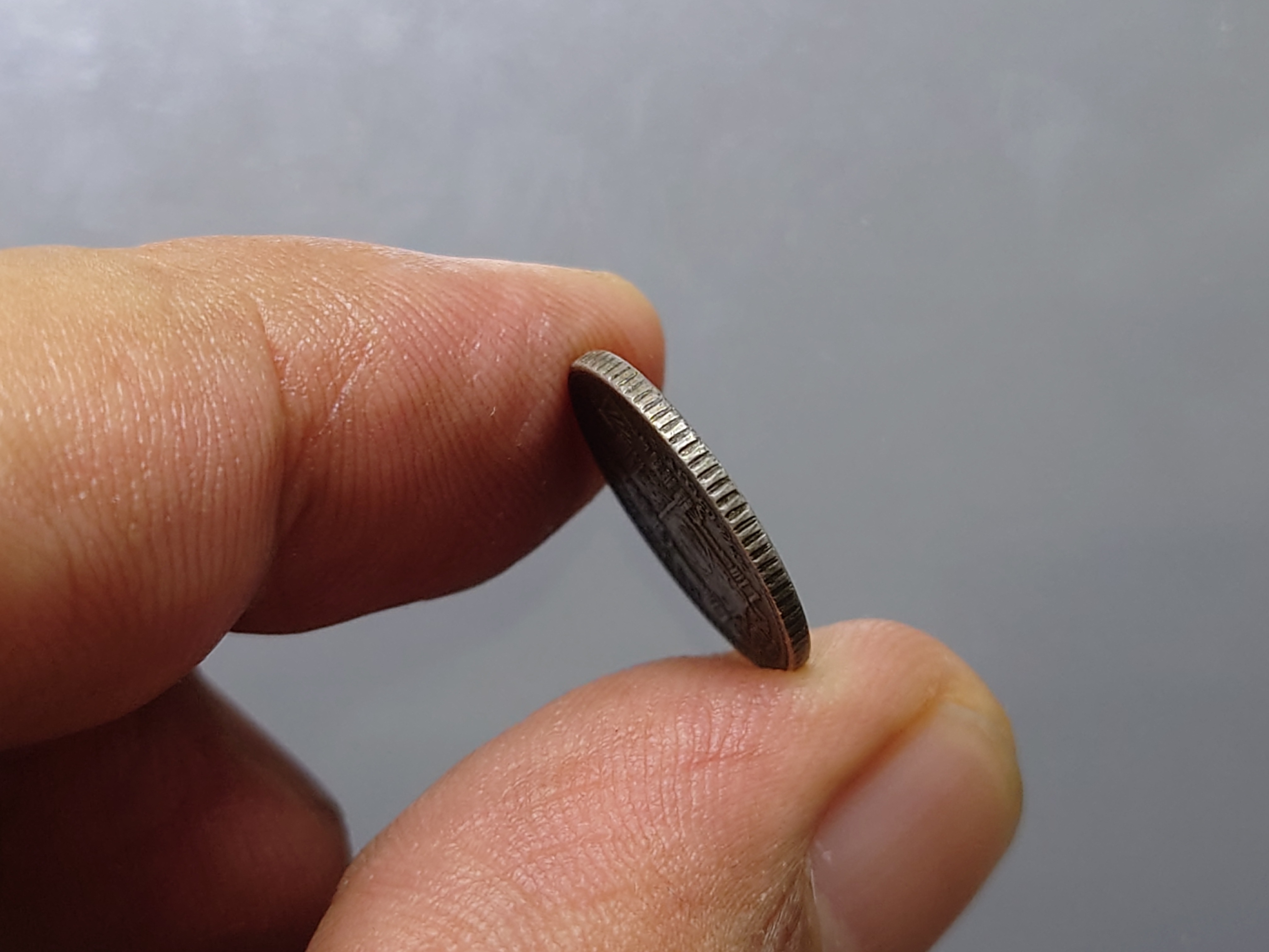 เหรียญเงิน พระบรมรูป-ตราแผ่นดิน ชนิดเฟื้อง ร.ศ.126 รัชกาลที่5 สภาพสวย