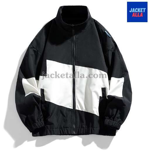 แจ็คเก็ตใหม่ Unisex หญิงชาย ฤดูใบไม้ผลิและฤดูใบไม้ร่วง เสื้อกันลมกีฬาลำลองคอปก Windbreaker วิ่งสบายๆ Nice