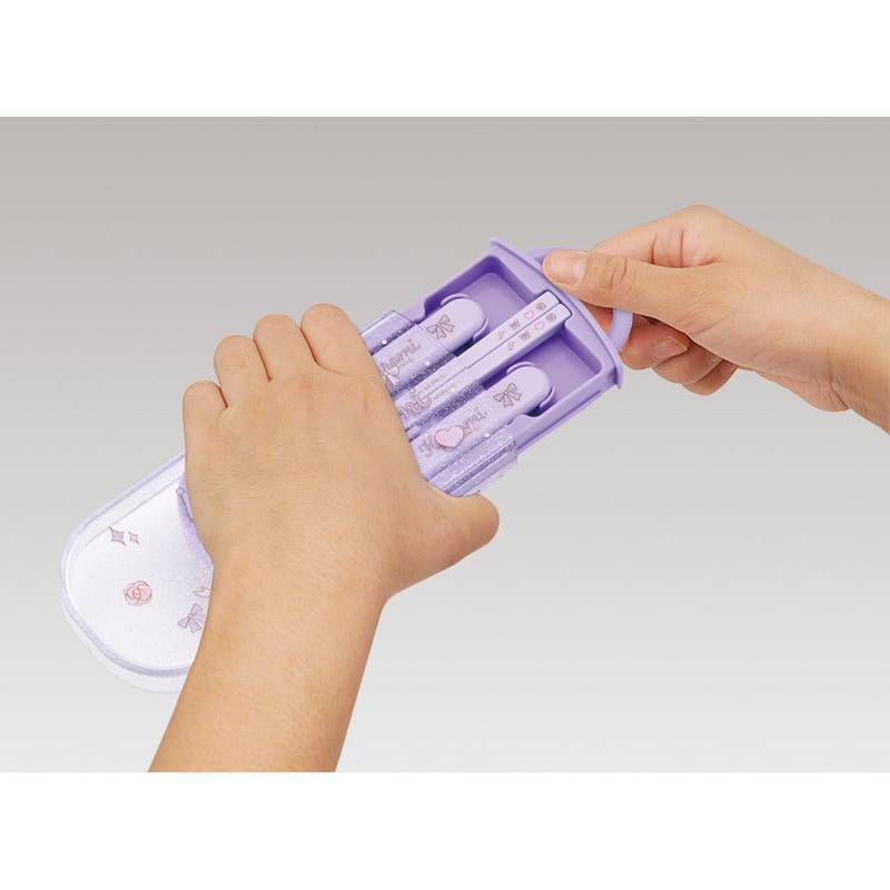 Skater - Antibacteria Dishwasher safe fork, spoon, chopstick and case set ชุดช้อนส้อมสแตนเลสและตะเกียบพร้อมกล่องใส่