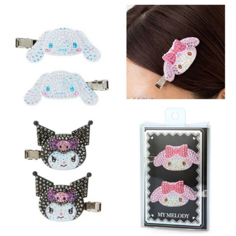 กิ๊บติดผม Sanrio แบบเพชรลาย Kitty, My Melody - Sanrio Bangs clip (Jewel Deco)