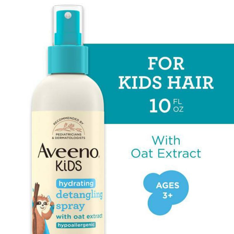 NEW!! Aveeno Kids ผลิตภัณฑ์อาบน้ำ สระผมสูตรสำหรับเด็กอายุ 3-7 ปี, Curly shampoo & conditioner, Detangling spray