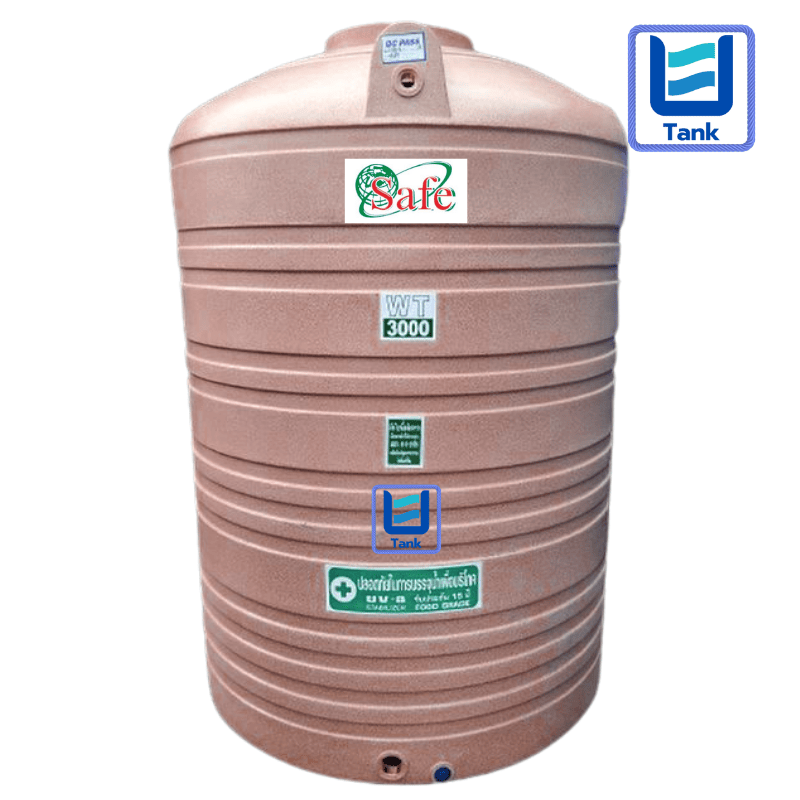 SAFE ถังเก็บน้ำ PE 3000 ลิตร ลายแกรนิต รุ่น WTG3000 มี 4 สี : ทราย / เขียว / เทา / แดง