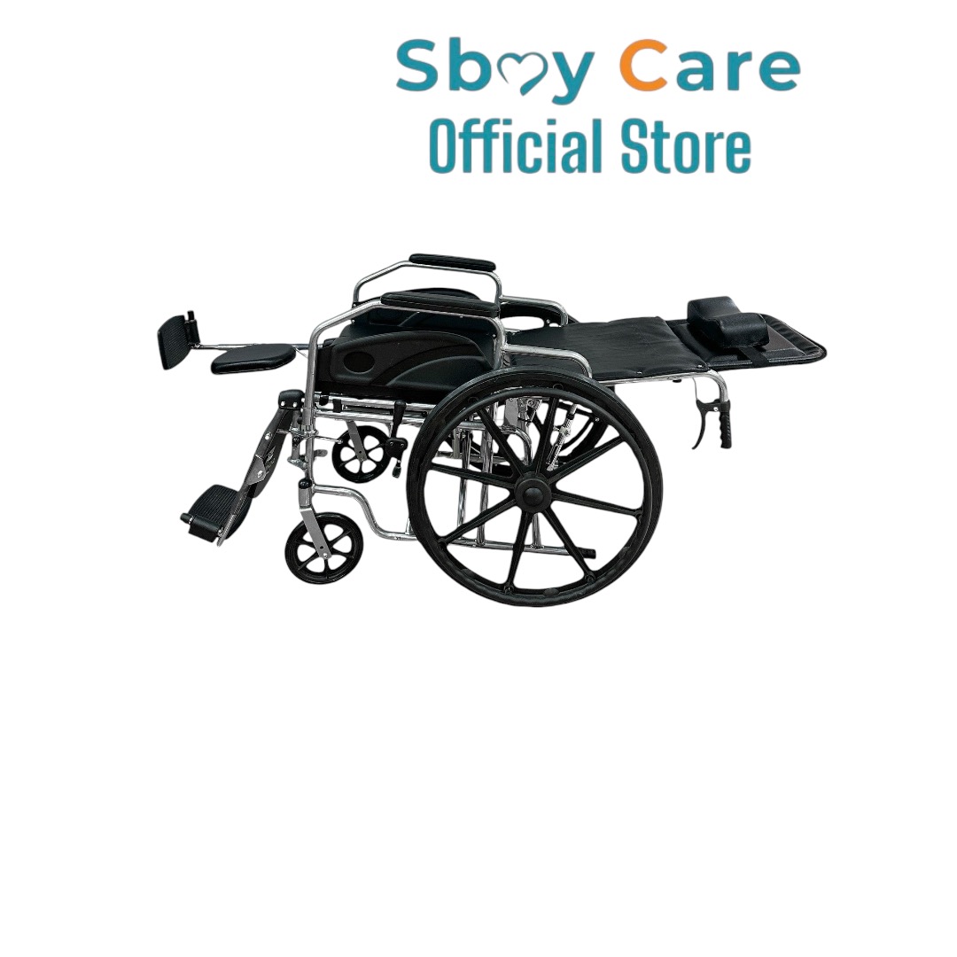 Say Care รถเข็นปรับนอนเบาะหนัง นั่งถ่าย ALK608LBGC