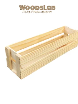 กะบะไม้สนยาว รุ่น LM9 | กล่องไม้จัดระเบียบ ขนาด 15x60x15 cm สำหรับตกแต่งและจัดของอเนกประสงค์