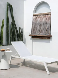 New Design Mesh Fabric Aluminum Outdoor Garden Furniture Hotel Beach Foldable Sun Lounger