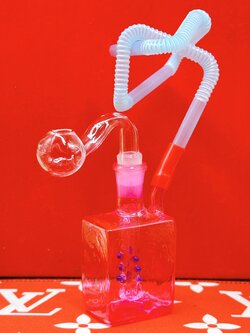 Set Glass Pink Percolator + Classic Cup (18)