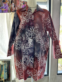 ชุดเดรส คอปก บาติก