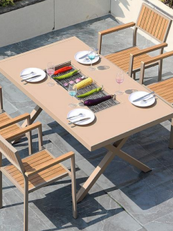 furniture aluminum outdoor barbeque grill garden dinning table with chairs modern