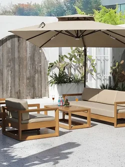 Outdoor Sofa Courtyard Living Room Waterproof Sunscreen Aluminum Alloy Outdoor Villa Garden Side Several Single