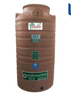 SAFE ถังเก็บน้ำ PE 500 ลิตร ลายแกรนิต รุ่น WTG500 มี 4 สี : ทราย / เขียว / เทา / แดง