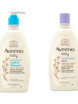 พร้อมส่ง !! Aveeno Baby Daily Moisture Gentle Bath Wash & Shampoo ขนาด 18 Fl Oz สบู่เหลวอาบน้ำอาวีโน่ เบบี้