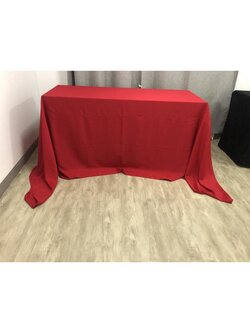 ผ้าคลุมโต๊ะแบบปล่อยชาย ขนาด 1.2 เมตร ไม่สกรีนโลโก้ - สีส้ม