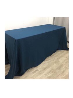 ผ้าคลุมโต๊ะแบบปล่อยชาย ขนาด 1.2 เมตร ไม่สกรีนโลโก้ - สีน้ำเงิน