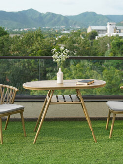 Save Place Fashion 3 Pieces Patio Restaurant Dining Furniture Waterproof Aluminium Out Door Garden Chair And Tables Set