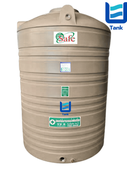 SAFE ถังเก็บน้ำ PE 5000 ลิตร สีเรียบมาตรฐาน รุ่น WT5000 มี 4 สี : ครีม,ขาว,น้ำเงิน,เทา