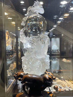 ฮวงจุ้ยพลังหินอัญมณีควอตซ์ใสแกะสลัก✨