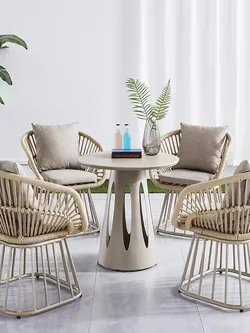 Rope garden chairs balcony furniture outdoor furniture set dining table and chairs courtyard garden patio furniture
