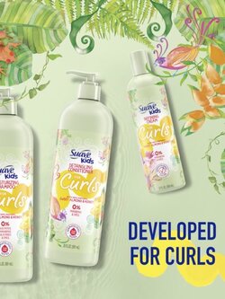 สูตรใหม่!! แชมพูสำหรับเด็กผมหยิก ฟู Suave Kids Naturals Shampoo Sulfate Free Shampoo for Kids Curls