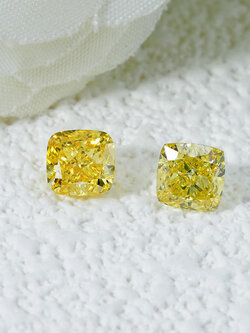 เพชรสีเหลืองทรงแสควร์แฟนซี