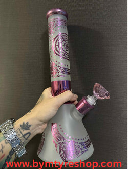 Glass Pink Star 36(cm.)